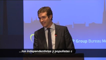 Así es cómo Casado lanza su discurso del miedo sobre Catalunya: "Si gana, se extenderá por la UE"