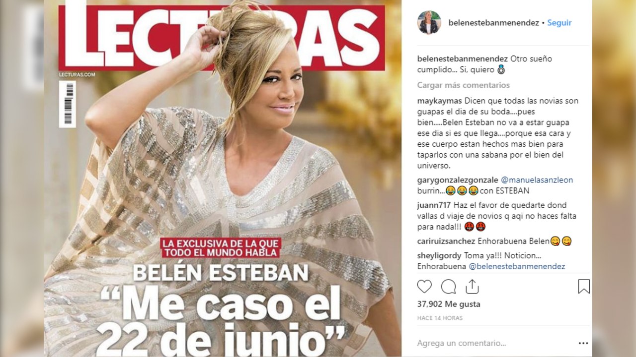 Belén Esteban confirma su boda con Miguel Marcos