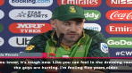 South Africa 'hurting' after nail-biting defeat to New Zealand - du Plessis