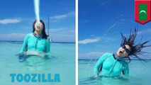 Viral suami ambil foto istri ‘Godzilla Challenge’ - TomoNews