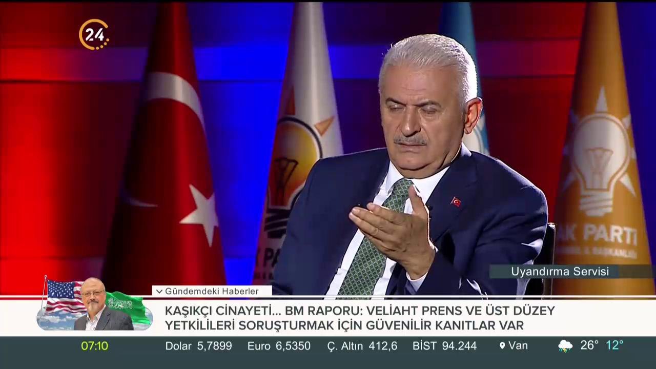 Cumhur İttifakı İBB Başkan adayı Binali Yıldırım 24'e konuk oldu