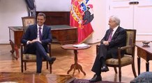 Sánchez visita al presidente de Chile, Sebastián Piñera