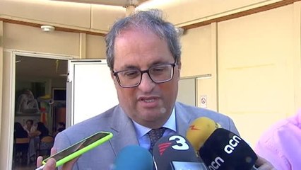 Torra, 'sorprendido' por las palabras de Sánchez