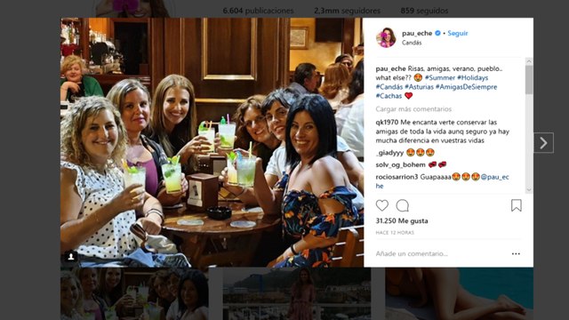 Paula Echevarría disfruta en Candás junto a sus amigas