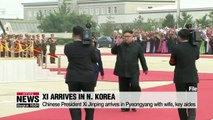 Chinese President Xi Jinping arrives in Pyeongyang