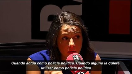 Arrimadas aboga por "no aceptar la autoridad de los Mossos cuando actúan como policía política"