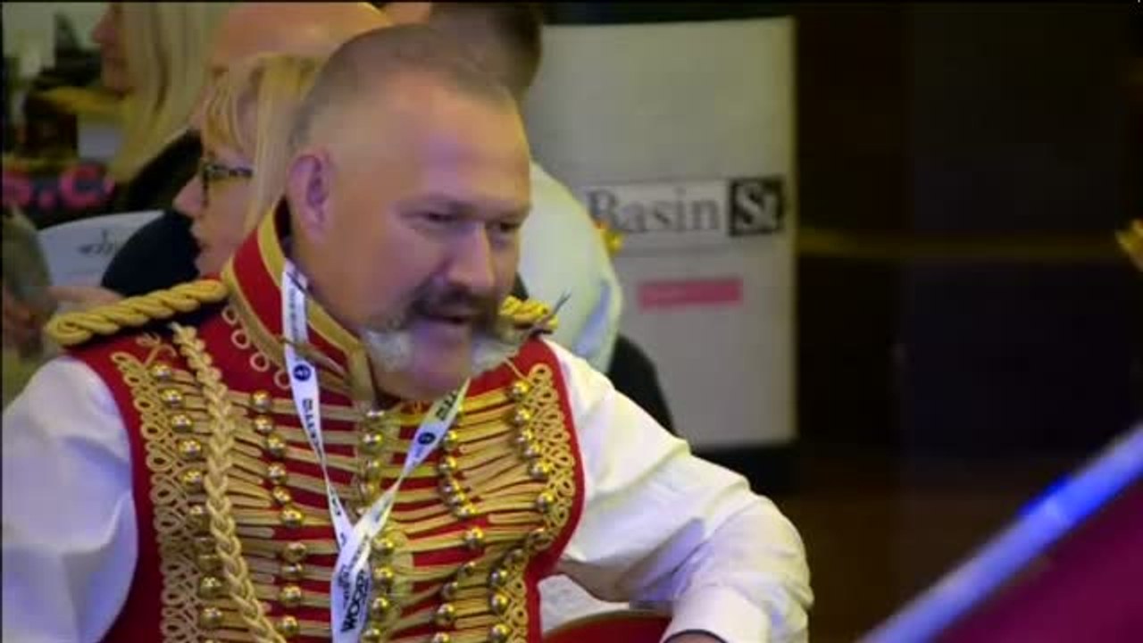 Las mejores barbas compiten en un concurso en Reino Unido