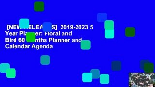 [NEW RELEASES]  2019-2023 5 Year Planner: Floral and Bird 60 Months Planner and Calendar Agenda