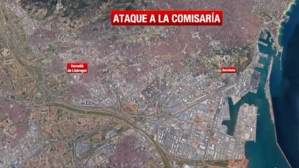Abatido un hombre al atacar la comisaría de Cornellà