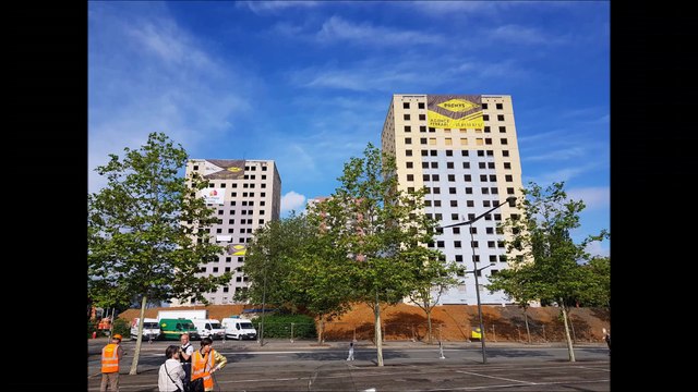 Belfort Trois tours du quartier des résidences détruites en 30 secondes