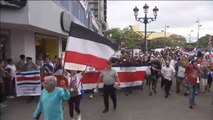 Protestas en Costa Rica en contra de la llegada de nicaragüenses al país