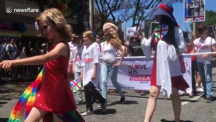 Milan Tyler takes part in LA Pride Parade