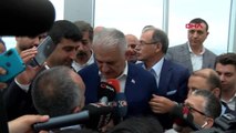 BİNALİ YILDIRIM TUZLA'DA GAZETECİLERİN SORULARINI YANITLADI