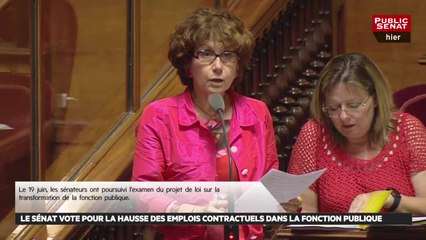 Le Sénat vote pour la hausse des emplois contractuels dans la fonction publique - Les matins du Sénat (20/06/2019)