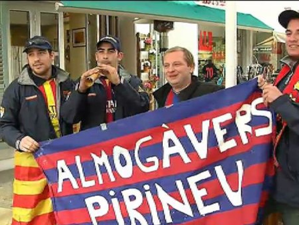 Los aficionados del Barça optimistas ante el partido de esta noche