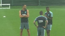 Último entrenamiento del FC Barcelona antes de que arranque LaLiga