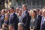 Los Reyes y Sánchez asisten al homenaje del 17A