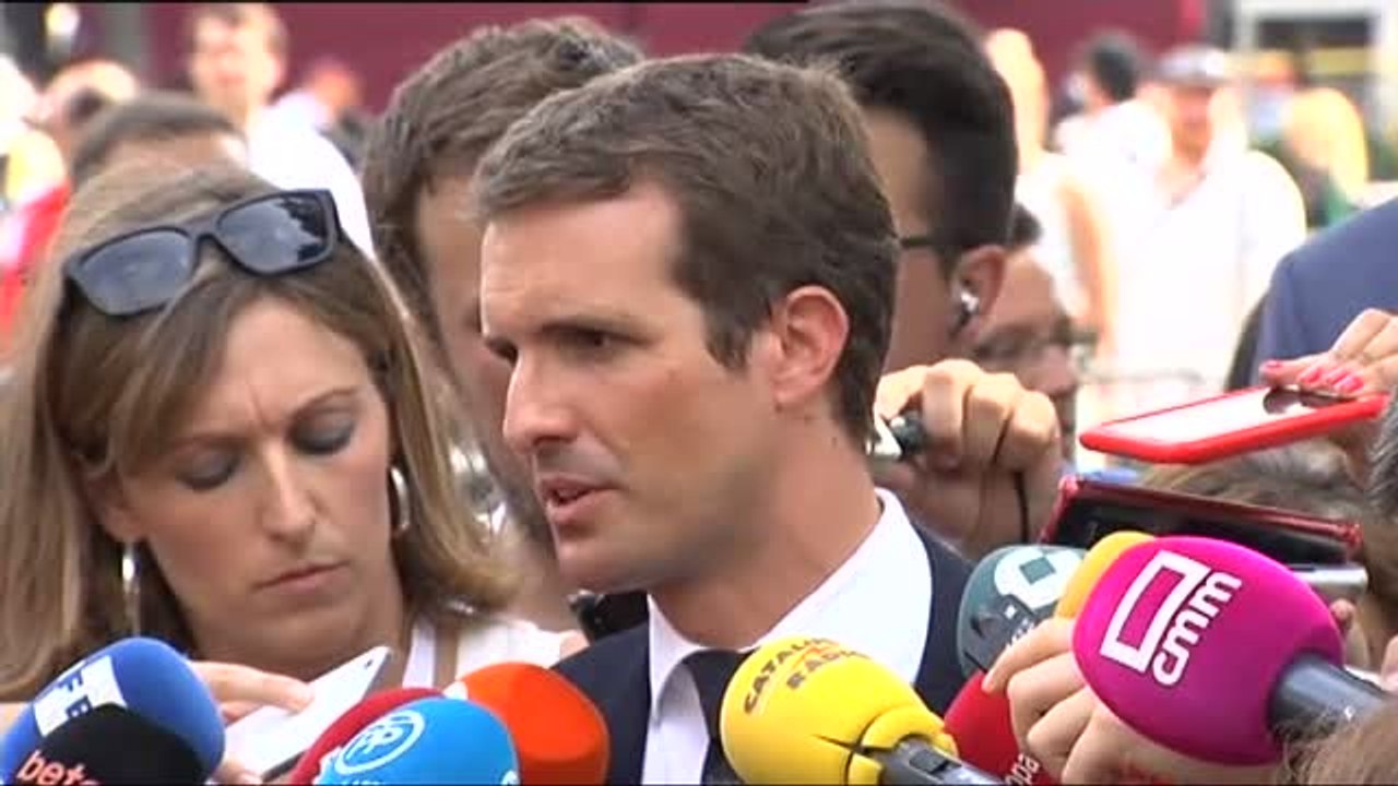 Pablo Casado: "Internar aprovechar el homenaje a las víctimas para hacer un uso torticero del independentismo, es indignante"
