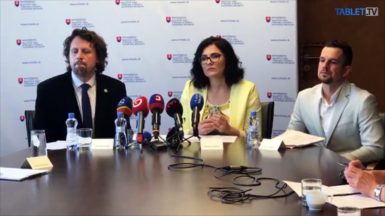 ZÁZNAM: TK ministerky školstva, vedy, výskumu a športu SR Martiny Lubyovej