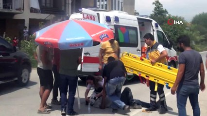 Enerji hattı çeken işçi direkten düştü