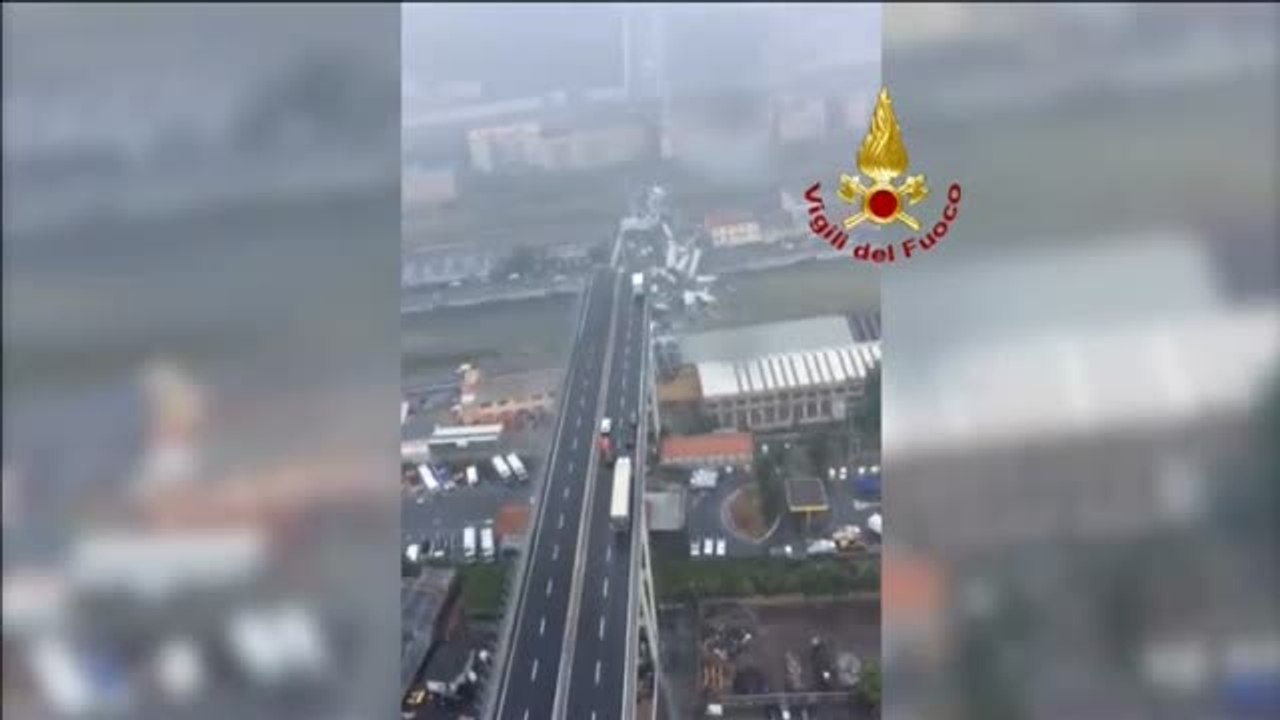Derrumbe de un puente en Génova: más de una treintena de fallecidos