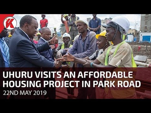 President Uhuru makes a surprise visit at an Affordable Housing Project in Park Road, Nairobi County