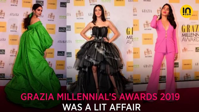 Grazia Millennial Awards 2019: Deepika Padukone, Ananya Panday, Janhvi Kapoor bond like best buddies, inside pics