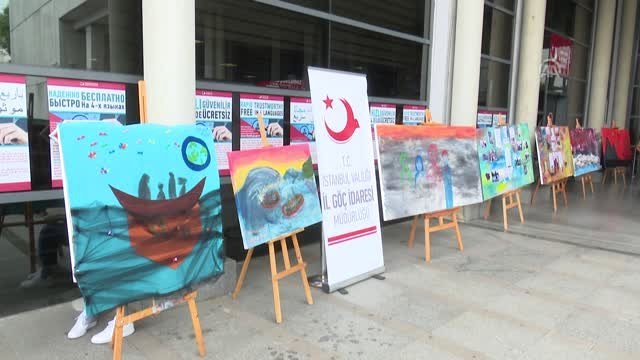 Dünya Mülteciler Günü - Göç İdaresi'nde, Göç ve Çocuk temalı resim sergisi açıldı