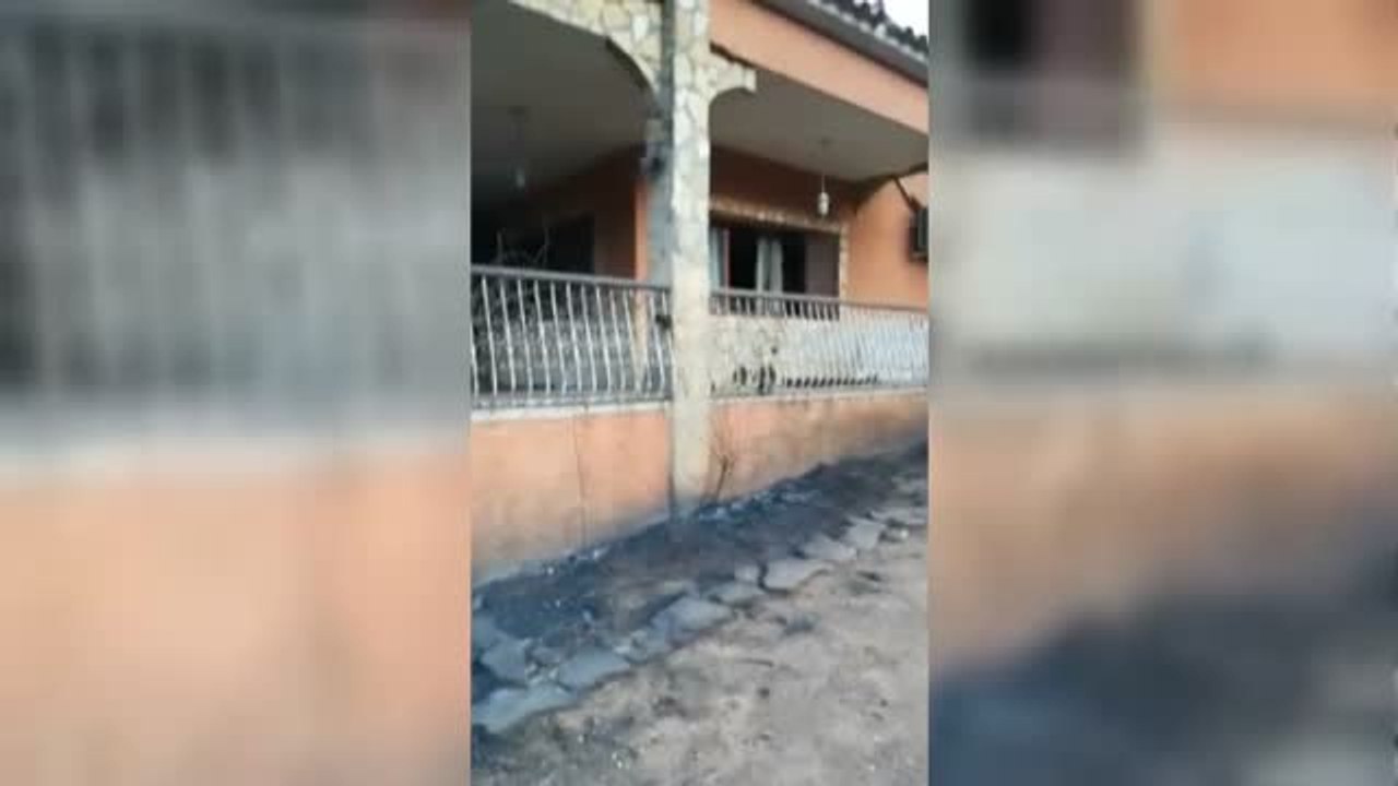 Desoladora imagen la de las casas de algunos de los afectados completamente carbonizadas