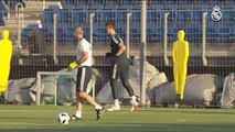 El primer entrenamiento de Courtois como madridista