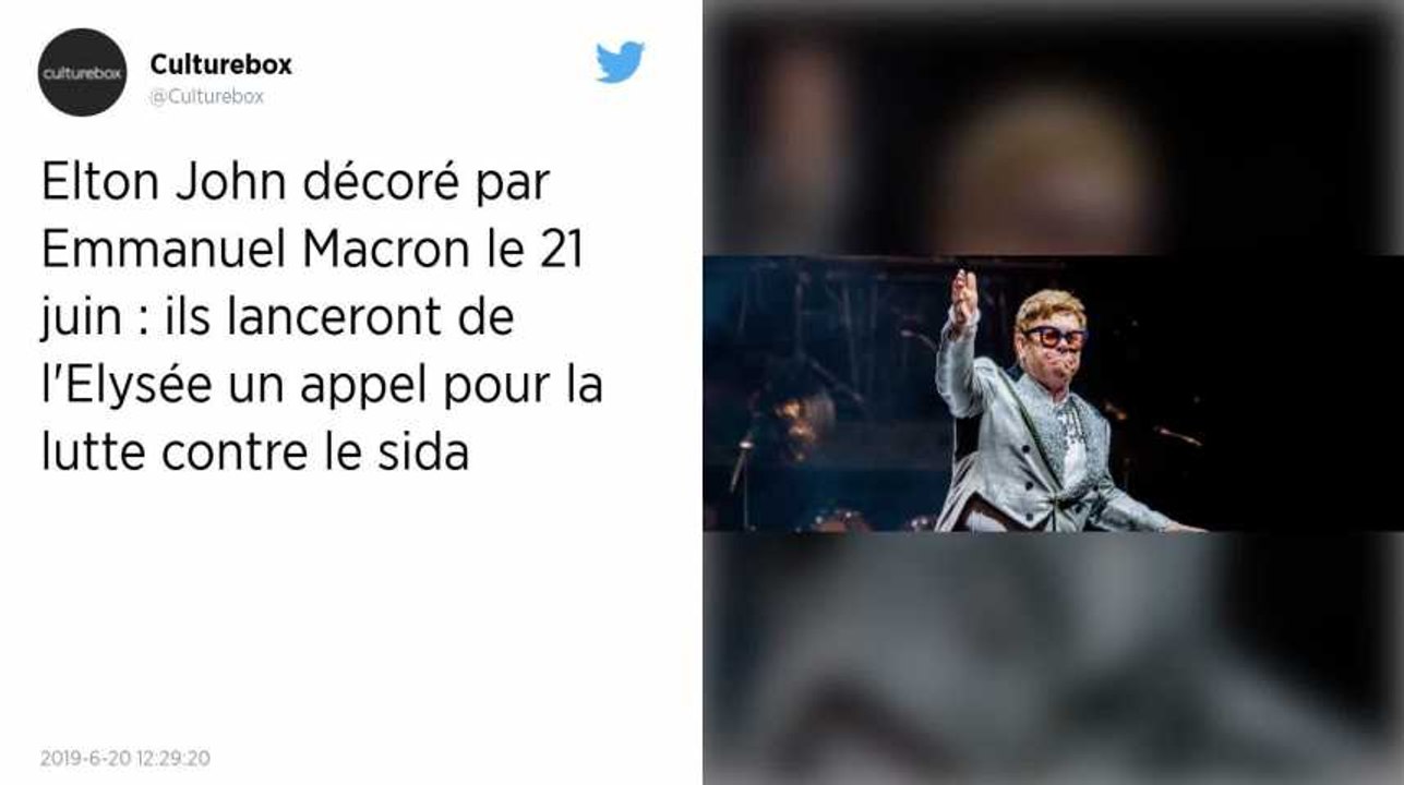 Elton John et Emmanuel Macron veulent mobiliser contre le sida à l’occasion de la Fête de la musique