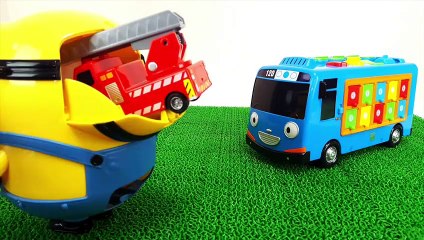 Tayo the Little Bus Toy Dive into the Minions Bob Toys Funny Video for Kids