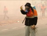 Graves disturbios en Bruselas entre manifestantes y policía