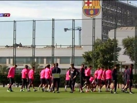 Sesión de recuperación para el FC Barcelona