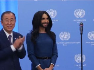 Ban Ki-moon y Conchita Wurst se unen contra la homofobia