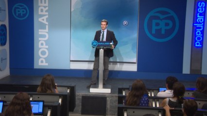 Pablo Casado (PP) en rueda de prensa