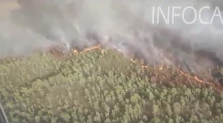 Incendio en Almonaster La Real (Huelva)