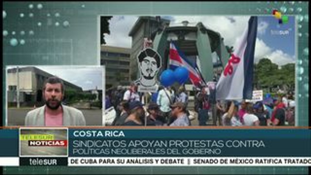 Costa Rica: sindicatos apoyan protestas contra políticas neoliberales