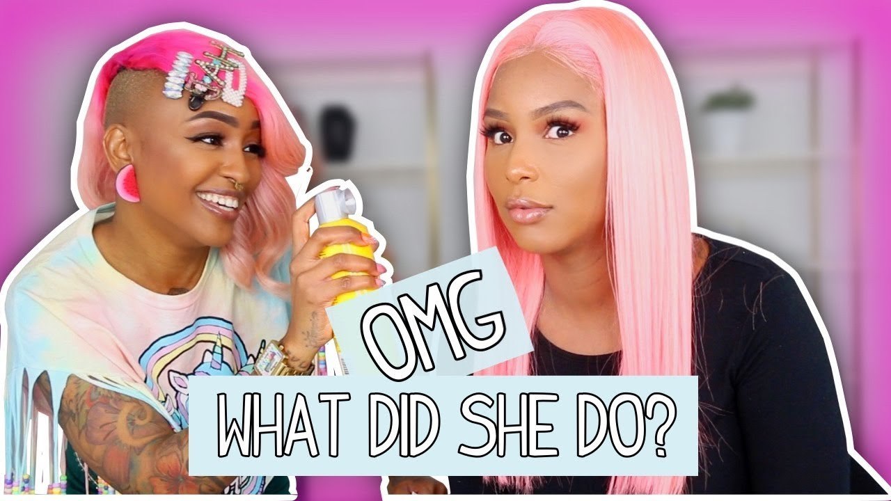 MY HAIRSTYLIST COLORED MY HAIR PINK + CUSTOMIZED GLUELESS WIG (ft. Ali Grace Hair)