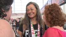 Llegada a Valencia de la activista expulsada por Israel