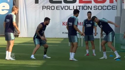 Messi y los internacionales españoles siguen con su puesta a punto en Barcelona