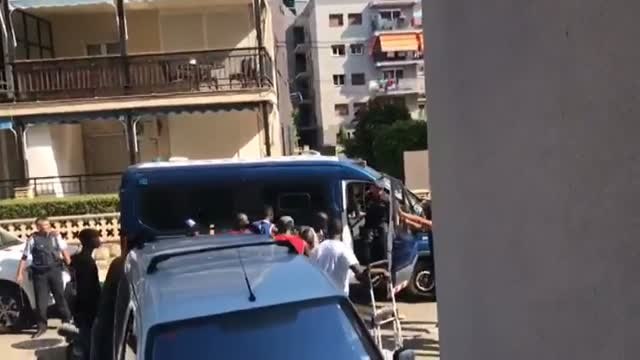 Pelea entre manteros en Salou