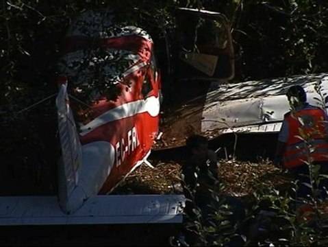 Cuatro heridos en el accidente de una avioneta en Pontevedra