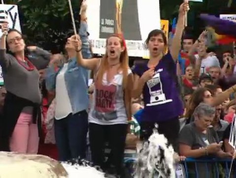 Protesta de las marchas de la dignidad contra el Gobierno y la Familia Real en Oviedo