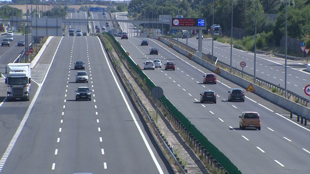 Carreteras de Madrid durante la segunda operación salida de agosto