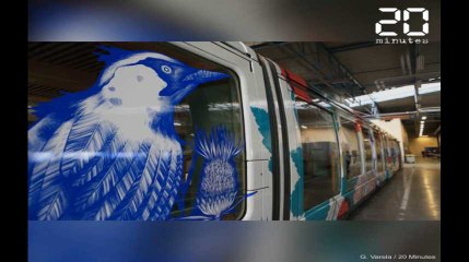 Une déco «écolo» pour un tram de Strasbourg