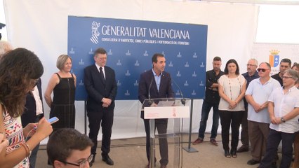 Ximo Puig, visita un nuevo apeadero de FGV en Riba-roja