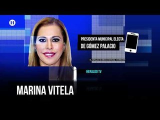 Si el gobernador tiene pruebas, que las presente; manifestó Marina Vitela por abucheos en Durango