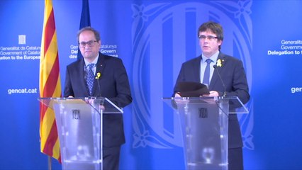 Puigdemont seguirá defendiendo la "causa justa" de Cataluña