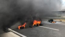 Continúan las protestas de los taxistas en Barcelona